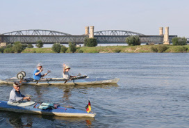 WKG Kanuten vor der Weichselbrücke in Tczew