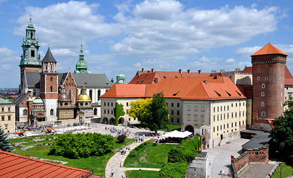 Der Krakauer Wawel, Burg und bis 1595 Schloß der polnischen Könige